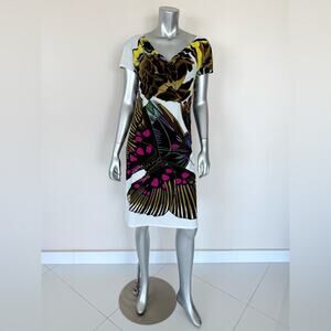Roberto Cavalli women print dress size 48 IT or 12 US Authentic